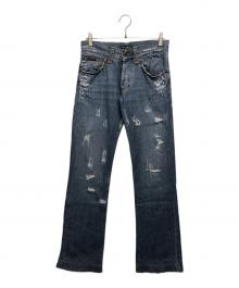 DOLCE & GABBANA（ドルチェ＆ガッバーナ）の古着「虎刺繍デニムパンツ」｜インディゴ