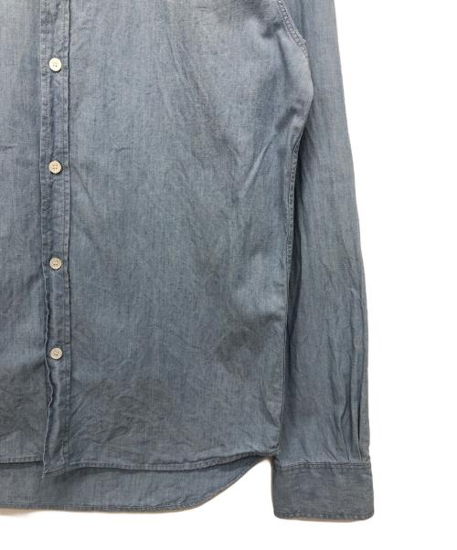 maison kitsune（メゾンキツネ）MAISON KITSUNE (メゾンキツネ) ワッペンシャツ インディゴ サイズ:40の古着・服飾アイテム