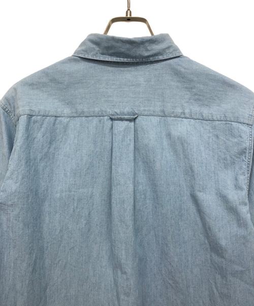 maison kitsune（メゾンキツネ）MAISON KITSUNE (メゾンキツネ) ワッペンシャツ インディゴ サイズ:40の古着・服飾アイテム