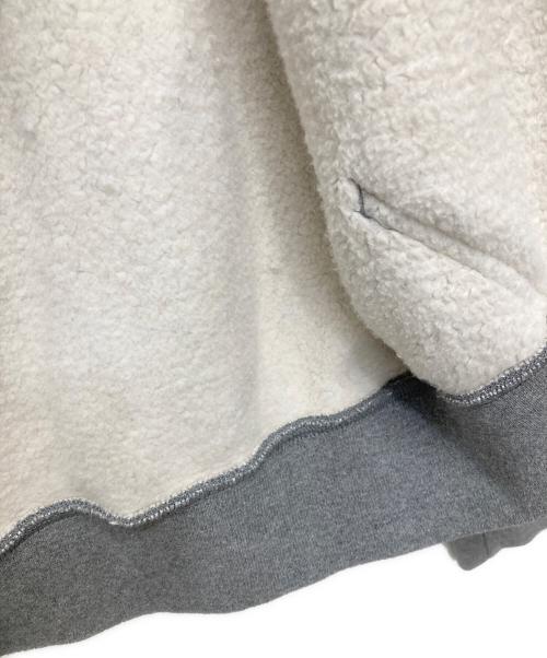 maison kitsune（メゾンキツネ）MAISON KITSUNE (メゾンキツネ) 刺繍ジップアップパーカー グレー サイズ:Mの古着・服飾アイテム