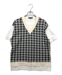 COMME des GARCONS HOMME（コムデギャルソン オム）の古着「ドッキングＴシャツ」｜ホワイト