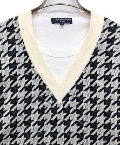 COMME des GARCONS HOMME（コムデギャルソン オム）COMME des GARCONS HOMME (コムデギャルソン オム) ドッキングＴシャツ ホワイト サイズ:Sの古着・服飾アイテム
