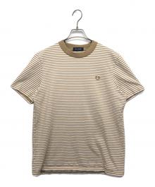 FRED PERRY（フレッドペリー）の古着「ファインストライプ ヘビーウエイトTシャツ」｜ベージュ