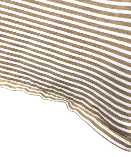 FRED PERRY（フレッドペリー）FRED PERRY (フレッドペリー) ファインストライプ ヘビーウエイトTシャツ ベージュ サイズ:Lの古着・服飾アイテム