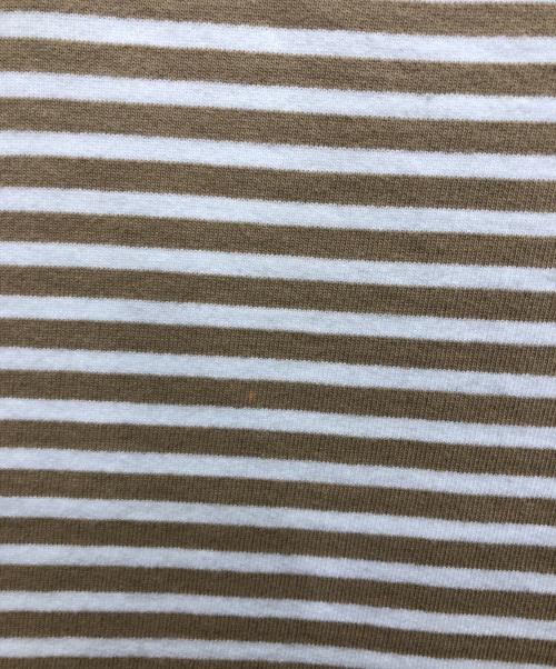 FRED PERRY（フレッドペリー）FRED PERRY (フレッドペリー) ファインストライプ ヘビーウエイトTシャツ ベージュ サイズ:Lの古着・服飾アイテム