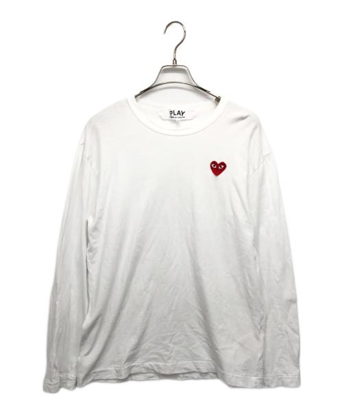 PLAY COMME des GARCONS（プレイコムデギャルソン）PLAY COMME des GARCONS (プレイ コムデギャルソン) カットソー ホワイト サイズ:XLの古着・服飾アイテム