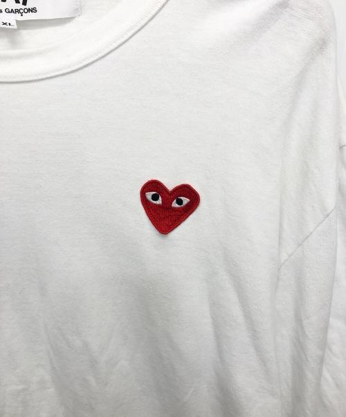 PLAY COMME des GARCONS（プレイコムデギャルソン）PLAY COMME des GARCONS (プレイ コムデギャルソン) カットソー ホワイト サイズ:XLの古着・服飾アイテム