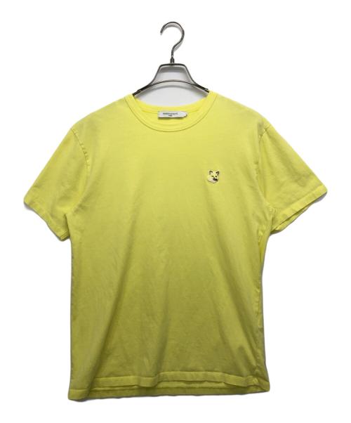 maison kitsune（メゾンキツネ）maison kitsune (メゾンキツネ) TONAL FOX HEAD PATCH REGULAR TEE-SHIRT イエロー サイズ:Lの古着・服飾アイテム
