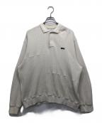 thisisneverthatディスイズネバーザット）の古着「ワッフルロングスリーブポロシャツ」｜アイボリー
