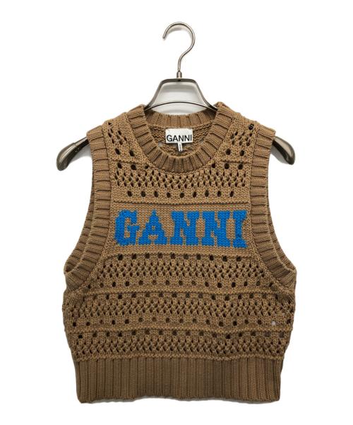 GANNI（ガニー）GANNI (ガニー) Cotton Rope Short Vest ブラウン サイズ:Sの古着・服飾アイテム
