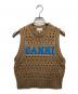 GANNI（ガニー）の古着「Cotton Rope Short Vest」｜ブラウン