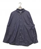 THOMAS MASON×JOURNAL STANDARDトーマスメイソン×ジャーナルスタンダード）の古着「ファットシルエット ボタンダウンシャツ」｜ブルー