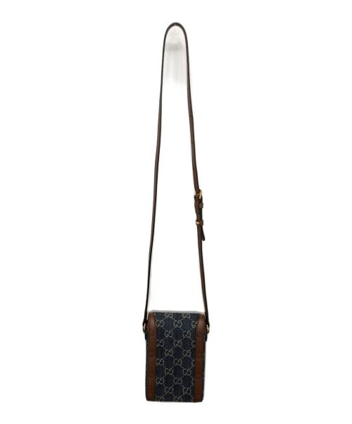 GUCCI（グッチ）GUCCI (グッチ) ホースビット1955ミニバッグ ブラウン×ブルーの古着・服飾アイテム