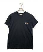 maison kitsuneメゾンキツネ）の古着「Double Fox Head Patch Classic T-Shirt」｜ネイビー