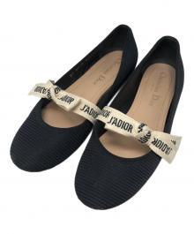 Christian Dior（クリスチャン ディオール）の古着「MISS JADIOR BALLERINA FLAT」｜ブラック