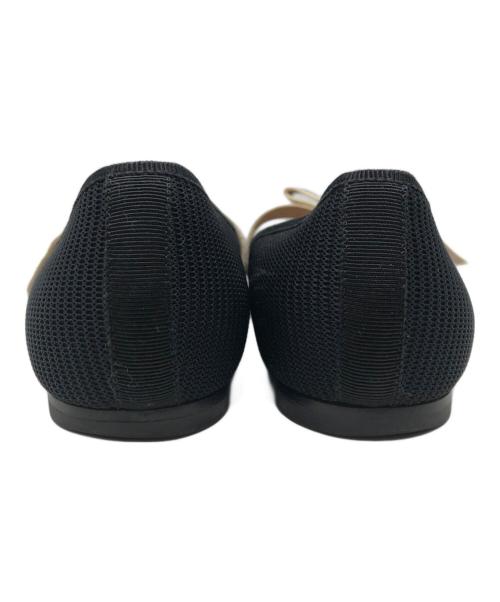 Christian Dior（クリスチャン ディオール）Christian Dior (クリスチャン ディオール) MISS JADIOR BALLERINA FLAT ブラック サイズ:22.5の古着・服飾アイテム