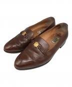 GIANNI VERSACEジャンニ・ヴェルサーチ）の古着「レザーシューズ」｜ブラウン