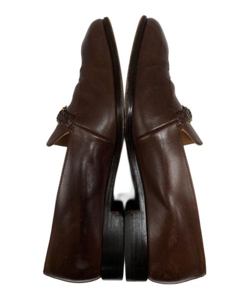 GIANNI VERSACE（ジャンニ・ヴェルサーチ）GIANNI VERSACE (ジャンニ・ヴェルサーチ) レザーシューズ ブラウン サイズ:41 1/2の古着・服飾アイテム