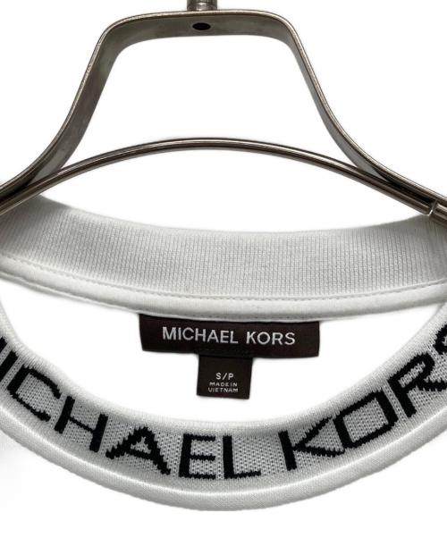 MICHAEL KORS（マイケル・コース）MICHAEL KORS (マイケル・コース) クルーネックスウェット ホワイト サイズ:Sの古着・服飾アイテム