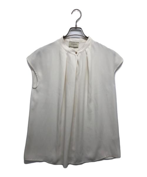 UNITED ARROWS TOKYO（ユナイテッドアローズトウキョウ）UNITED ARROWS TOKYO (ユナイテッドアローズトウキョウ) フロントタックフレンチスリーブブラウス ベージュ サイズ:記載なしの古着・服飾アイテム