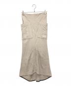 Nobleノーブル）の古着「ドンゴロスAラインスリットスカート」｜ベージュ