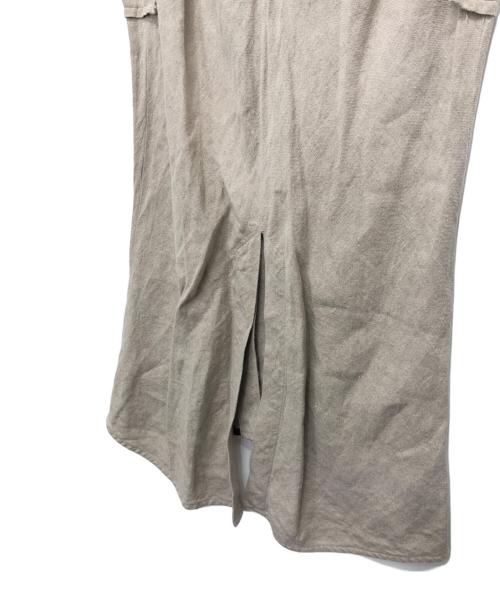 Noble（ノーブル）Noble (ノーブル) ドンゴロスAラインスリットスカート ベージュ サイズ:Sの古着・服飾アイテム