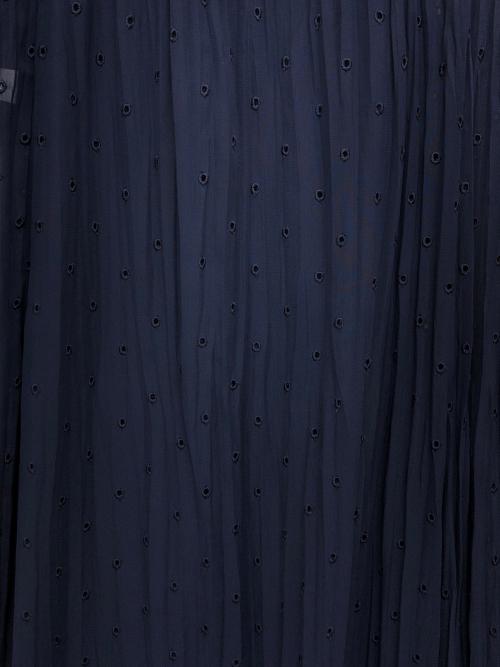 ANAYI（アナイ）ANAYI (アナイ) ドットシシュウプリーツワンピース ネイビー サイズ:36の古着・服飾アイテム