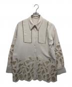 PUBLIC TOKYOパブリックトウキョウ）の古着「カットワークレースシャツ」｜オフホワイト/アイボリー