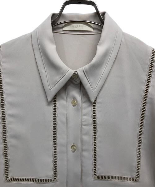 PUBLIC TOKYO（パブリックトウキョウ）PUBLIC TOKYO (パブリックトウキョウ) カットワークレースシャツ オフホワイト/アイボリー サイズ:Fの古着・服飾アイテム