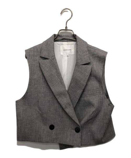 CADUNE（カデュネ）CADUNE (カデュネ) 梳毛調ジレ グレー サイズ:36の古着・服飾アイテム