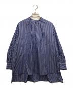 ANAYIアナイ）の古着「ブロードギャザーチュニックブラウス」｜ブルー