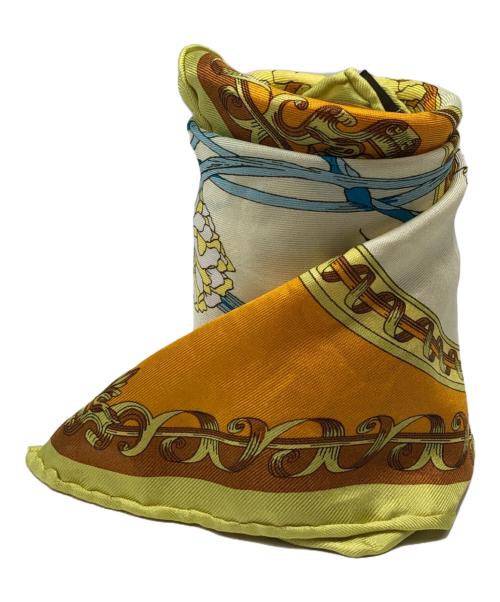 manipuri（マニプリ）manipuri (マニプリ) シルクスカーフ オレンジ×イエローの古着・服飾アイテム