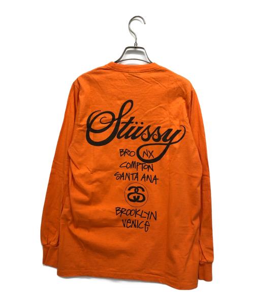 stussy（ステューシー）stussy (ステューシー) ロングスリーブカットソー オレンジ サイズ:Sの古着・服飾アイテム