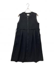 LINKABLE（リンカブル）の古着「ロングベスト」｜ブラック