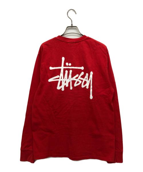 stussy（ステューシー）stussy (ステューシー) ロングスリーブカットソー レッド サイズ:Mの古着・服飾アイテム