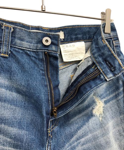 JUNYA WATANABE COMME des GARCONS（(ジュンヤワタナベ コムデギャルソン）JUNYA WATANABE COMME des GARCONS ((ジュンヤワタナベ コムデギャルソン) アフリカンプリントコンビマーメイドデニムスカート インディゴ サイズ:Sの古着・服飾アイテム