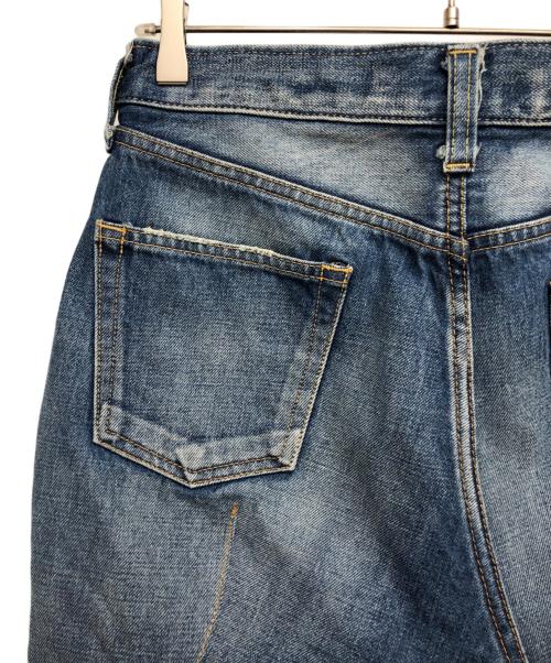 JUNYA WATANABE COMME des GARCONS（(ジュンヤワタナベ コムデギャルソン）JUNYA WATANABE COMME des GARCONS ((ジュンヤワタナベ コムデギャルソン) アフリカンプリントコンビマーメイドデニムスカート インディゴ サイズ:Sの古着・服飾アイテム