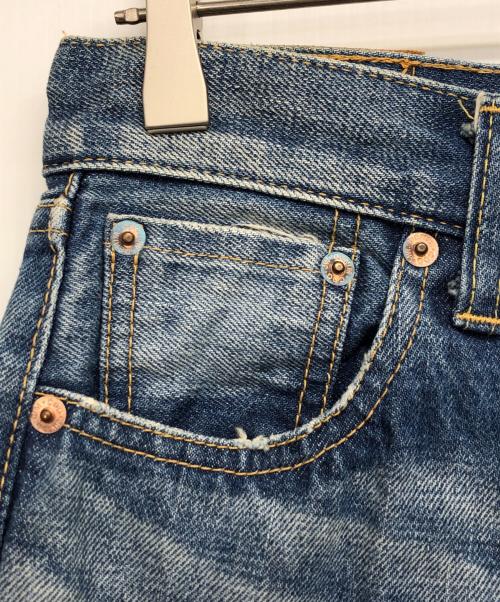 JUNYA WATANABE COMME des GARCONS（(ジュンヤワタナベ コムデギャルソン）JUNYA WATANABE COMME des GARCONS ((ジュンヤワタナベ コムデギャルソン) アフリカンプリントコンビマーメイドデニムスカート インディゴ サイズ:Sの古着・服飾アイテム