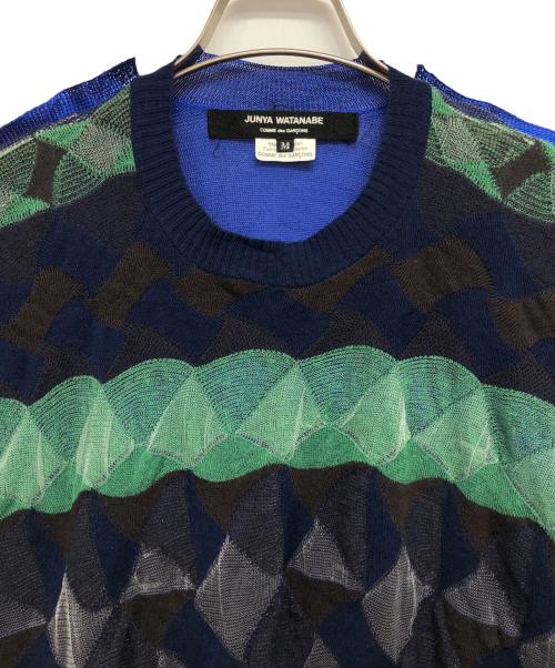 JUNYA WATANABE COMME des GARCONS（ジュンヤワタナベ コムデギャルソン）JUNYA WATANABE COMME des GARCONS ((ジュンヤワタナベ コムデギャルソン) ニット ネイビー サイズ:Mの古着・服飾アイテム