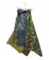 JUNYA WATANABE COMME des GARCONS ((ジュンヤワタナベ コムデギャルソン) African Print Wrap Denim Skirt(アフリカンプリントラップデニムスカート) グリーン サイズ:S：24000円