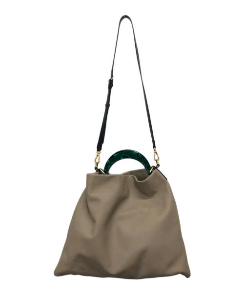 MARNI（マルニ）MARNI (マルニ) VENICE HOBO MEDIUM（ベニス ホーボー ミディアム） ベージュの古着・服飾アイテム