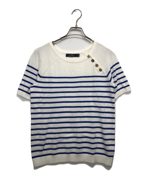 LAUREN RALPH LAUREN（ローレンラルフローレン）LAUREN RALPH LAUREN (ローレンラルフローレン) マリンニット ホワイト サイズ:Mの古着・服飾アイテム