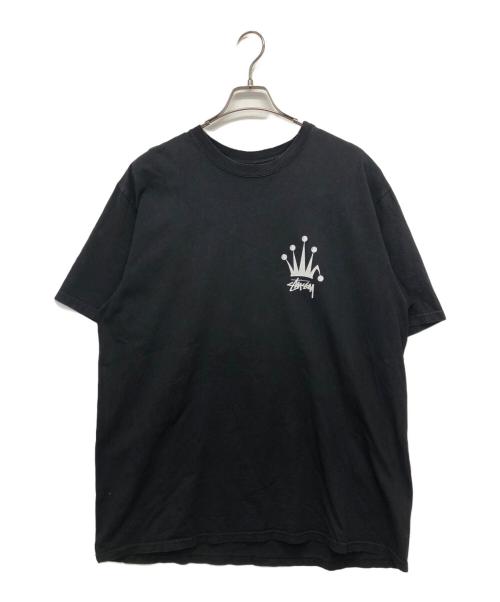 stussy（ステューシー）stussy (ステューシー) REGAL CROWN S/S TEE ブラック サイズ:Lの古着・服飾アイテム