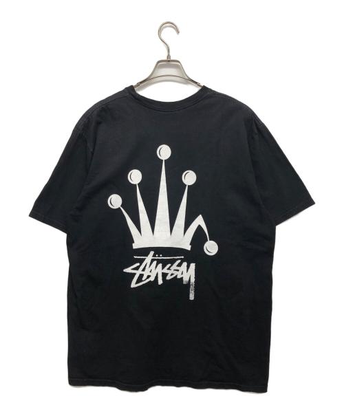 stussy（ステューシー）stussy (ステューシー) REGAL CROWN S/S TEE ブラック サイズ:Lの古着・服飾アイテム