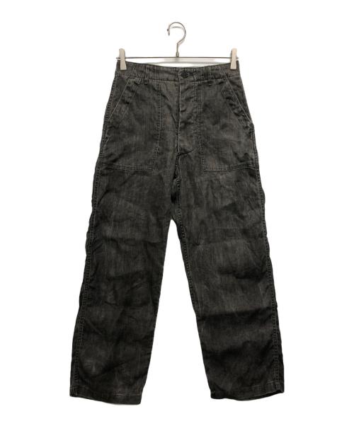 orSlow（オアスロウ）orSlow (オアスロウ) リネンベイカーパンツ ブラック サイズ:XXSの古着・服飾アイテム