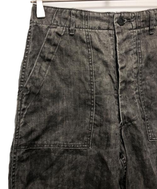 orSlow（オアスロウ）orSlow (オアスロウ) リネンベイカーパンツ ブラック サイズ:XXSの古着・服飾アイテム