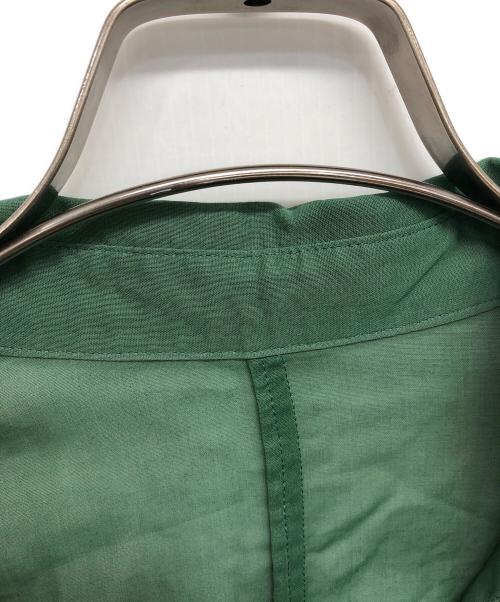 Noble（ノーブル）Noble (ノーブル) コットンオーガンジーVカットシャツブラウス グリーン サイズ:表記無しの古着・服飾アイテム