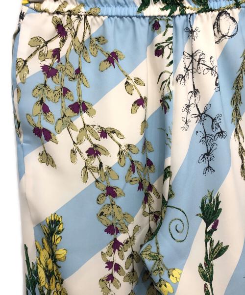 manipuri（マニプリ）manipuri (マニプリ) フラワープリントパンツ スカイブルー サイズ:Ｆの古着・服飾アイテム