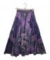 ne quittez pas (ヌキテパ) エスニックプリントギャザーロングスカート パープル サイズ:表記無し：6000円