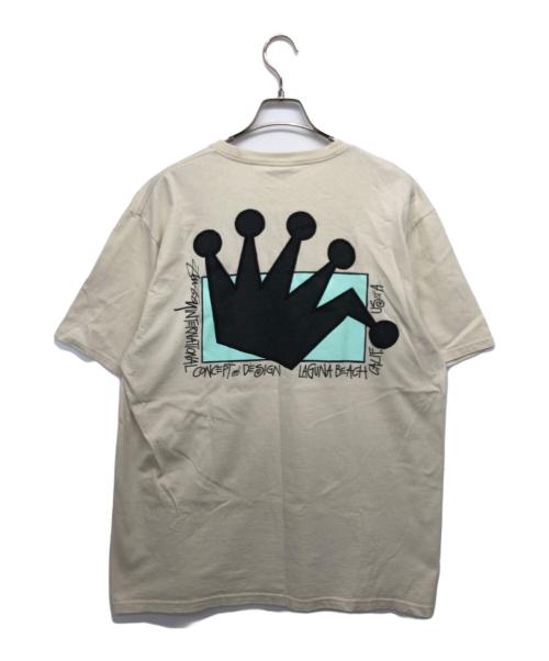 stussy（ステューシー）stussy (ステューシー) LB Crown Tee ベージュ サイズ:Lの古着・服飾アイテム